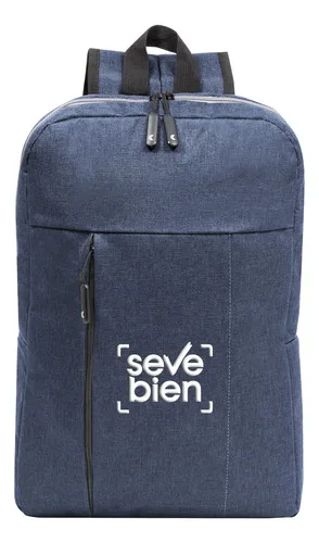 Mochila Corporativa De Poliéster Con Compartimento Para Azul
