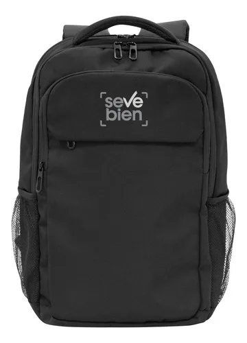 Mochila Corporativa De Poliéster Con Compartimentos Negro