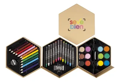Set De Dibujo Corporativo En Cartón Hexágono