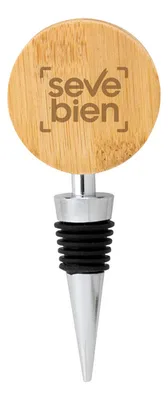 Tapón De Botella Con Destapador De Bambú Y Acero