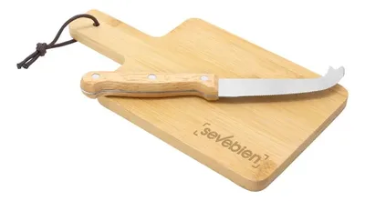 Tabla De Corte Para Quesos De Bambú Y Acero Inoxidable
