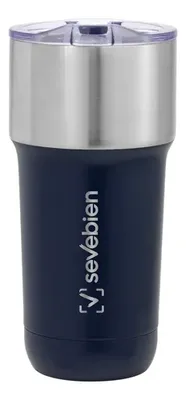 Termo De Acero Inoxidable 600 Ml Con Tapa De Poliestireno Azul
