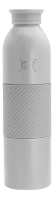 Botella Térmica De Acero Inoxidable Con Grip De Silicona Gris