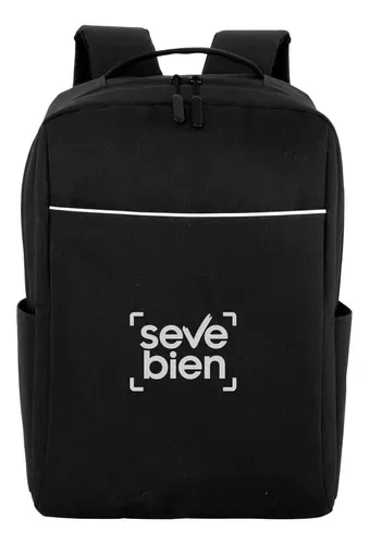 Mochila Corporativa De Poliéster Rpet Con Bolsillo Negro