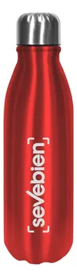 Botella De Aluminio Corporativa Personalizable Rojo