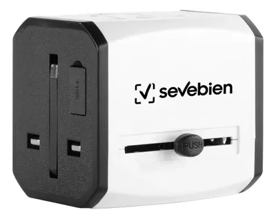 Adaptador Universal De Viaje Con Puertos Usb Y Usb C