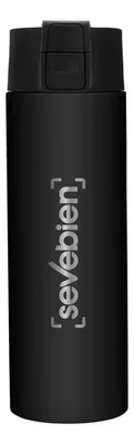 Botella Térmica De Acero Inoxidable Corporativa Negro