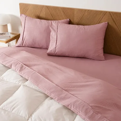 Juego De Sábanas Embossed 2 Plazas Rosado Rosa