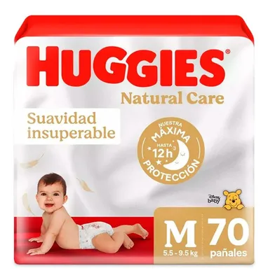 Pañal Desechable Huggies Natural Care Talla M Niñas