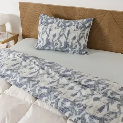 Set De Sábanas Polar Estampadas 1.5 Plazas Térmicas Verde Oscuro