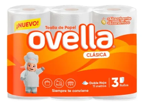 Toalla De Papel Doble Hoja Absorbente Cocina