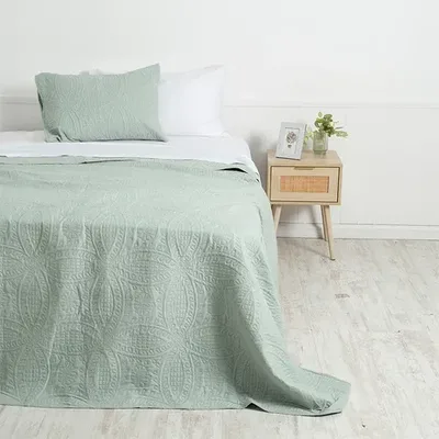 Quilt Microfibra 1.5 Plazas Reversible Portugal Verde