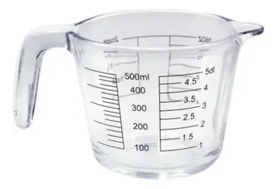 Jarra Medidora Vidrio 500ml Cocina
