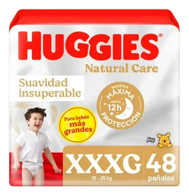 Pañal Huggies Natural Care Xxxg Desechable Niñas
