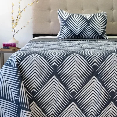 Quilt Hotpress Estampado 1.5 Plazas Poliéster Coral Claro