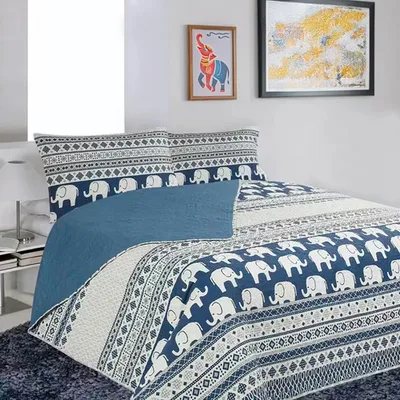 Quilt Estampado 1.5 Plazas Poliéster Doral Coral Claro