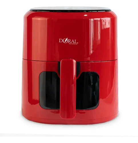 Freidora De Aire Digital 4l Roja Con Panel Táctil Rojo