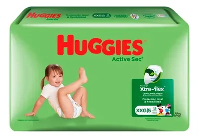 Pañal Desechable Huggies Active Sec Xxg Niñas