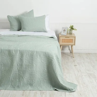 Quilt Reversible Microfibra Super King 280x250cm Verde