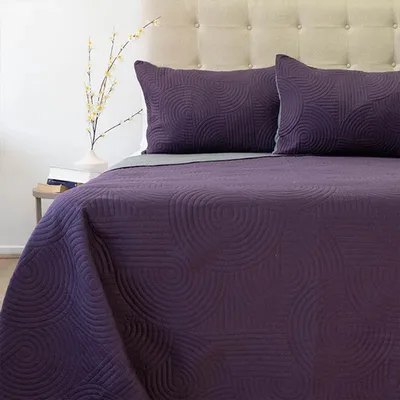 Quilt Hotpress Bicolor 2 Plazas Poliéster Doral Coral Claro
