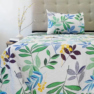 Quilt Stitchy Estampado 1.5 Plazas Poliéster Coral Claro