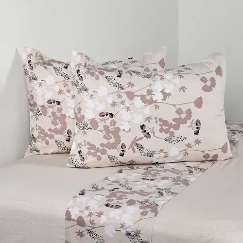 Set De Sábanas 200 Hilos Estampadas 2.5 Plazas Verde Oscuro
