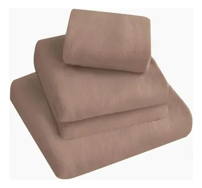 Set De Sábanas Polar Lisa 2.5 Plazas Visón Verde Oscuro