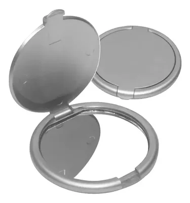 Espejo Plateado Redondo Bolsillo - Calidad Premium