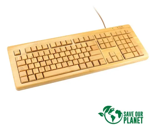Teclado Bamboo Natural Usb Ecológico Premium