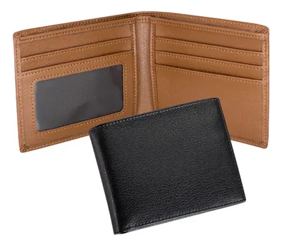 Billetera Cuero Natural 8 Compartimentos Premium