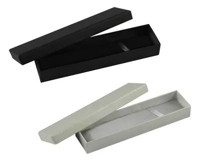Estuche Cartón Bolígrafo - Plata/negro