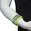 Banda Reflectante Brazo Amarillo Gris - Seguridad Deportiva