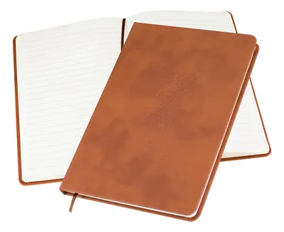 Cuaderno A5 Pu Café Claro - 80 Hojas Natural