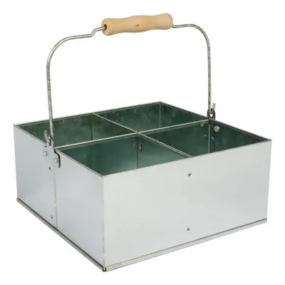 Canasto Galvanizado Plata Con Mango - 2l