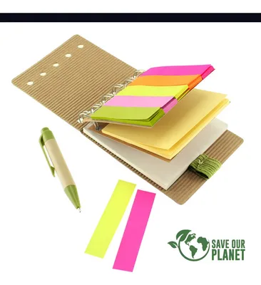 Memo Set Ecológico Con Bolígrafo Natural Natural