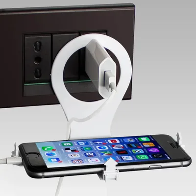 Soporte Cargador Celular Blanco - Organizador Práctico