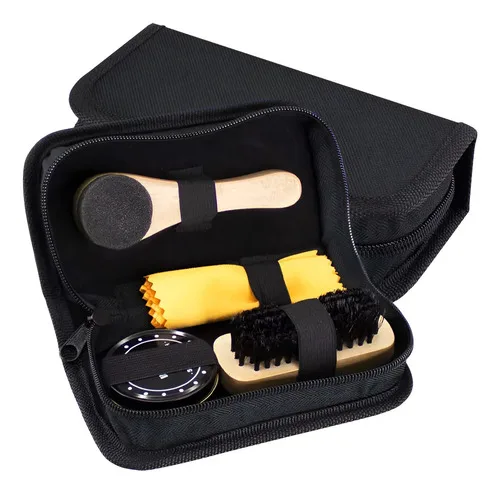 Set Limpia-calzado Negro Elegante Estuche Negro