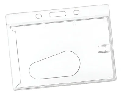 Porta-credencial Acrílico Transparente Plata