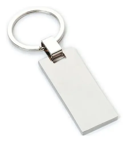 Llavero Metálico Rectangular - Plateado