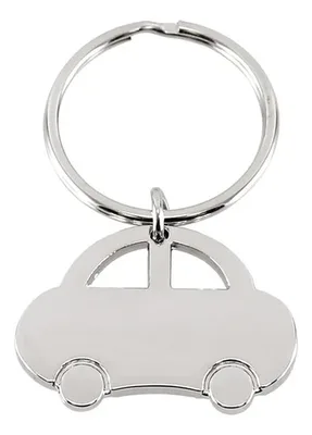 Llavero Metálico Auto Plateado - Estuche Premium