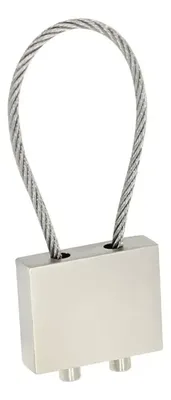Llavero Metálico Candado Plateado - Estuche Negro