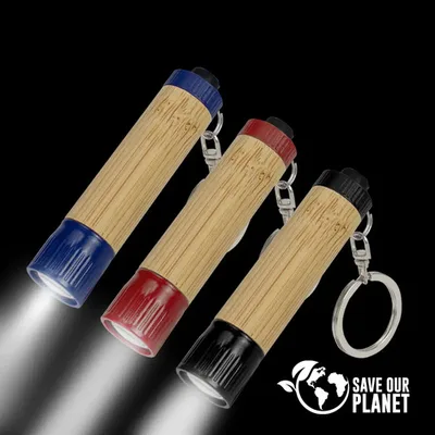 Llavero Linterna Led Bamboo Ecológico