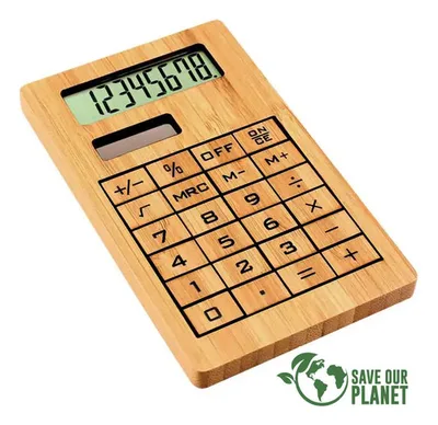 Calculadora Solar Bamboo Ecológica Natural