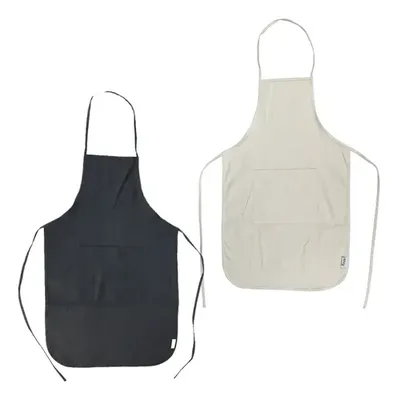 Delantal Pechera Algodón 8oz Natural/negro