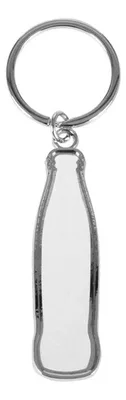Llavero Destapador Plata Sublimación Botella Plateado