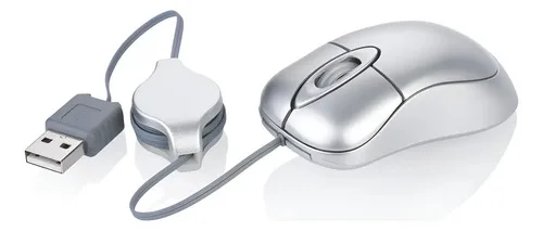 Usb Mini-mouse Óptico Plateado Compacto
