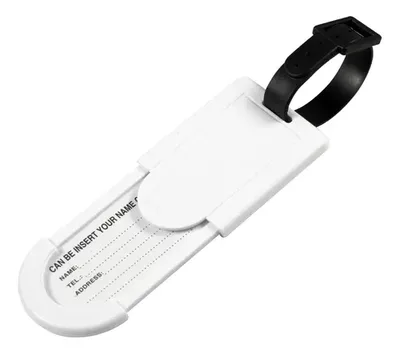 Identificador De Equipaje Blanco - Tapa Deslizante