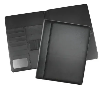 Carpeta Ejecutiva Negra Simil Cuero A4 Negro