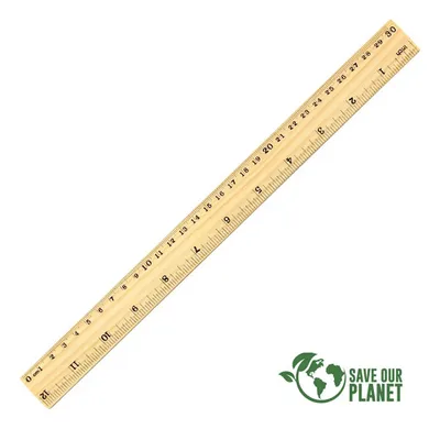 Regla Madera 30cm Natural Eco-friendly