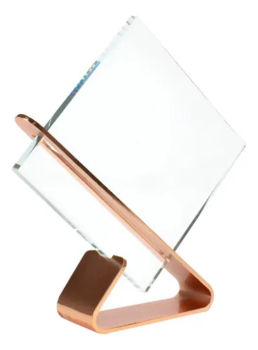 Trofeo Cristal Cobre Base Metálica Claim